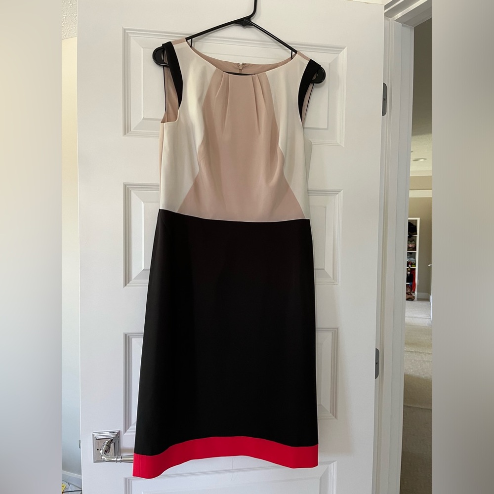 Beautiful colorblock silk Ann Taylor dress